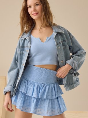 Cody Eyelet Mini Skort - ARULA