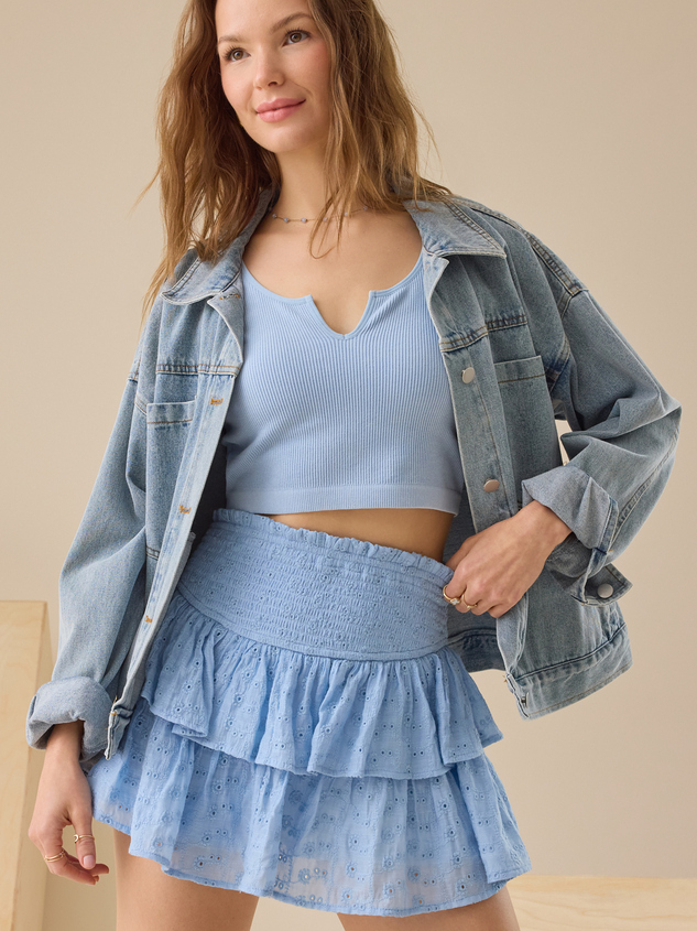 Cody Eyelet Mini Skort - ARULA