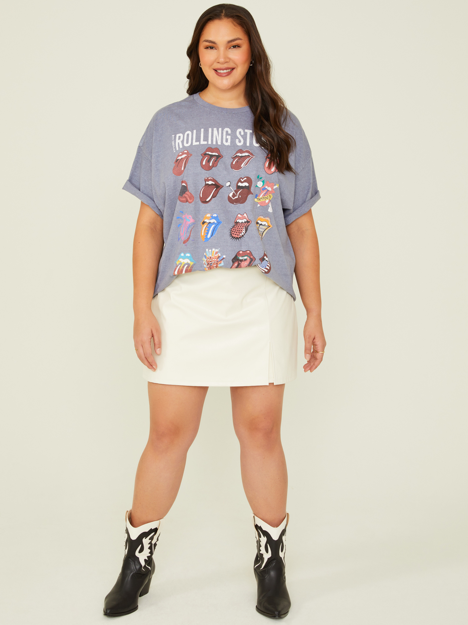 Plus size rolling stones t shirt on sale