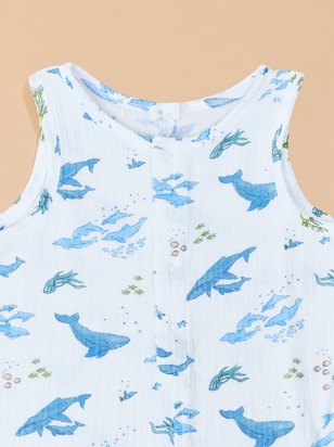 Watercolor Whale Romper - ARULA
