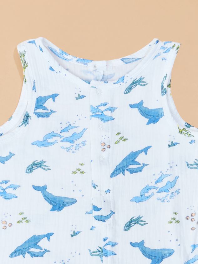 Watercolor Whale Romper - ARULA