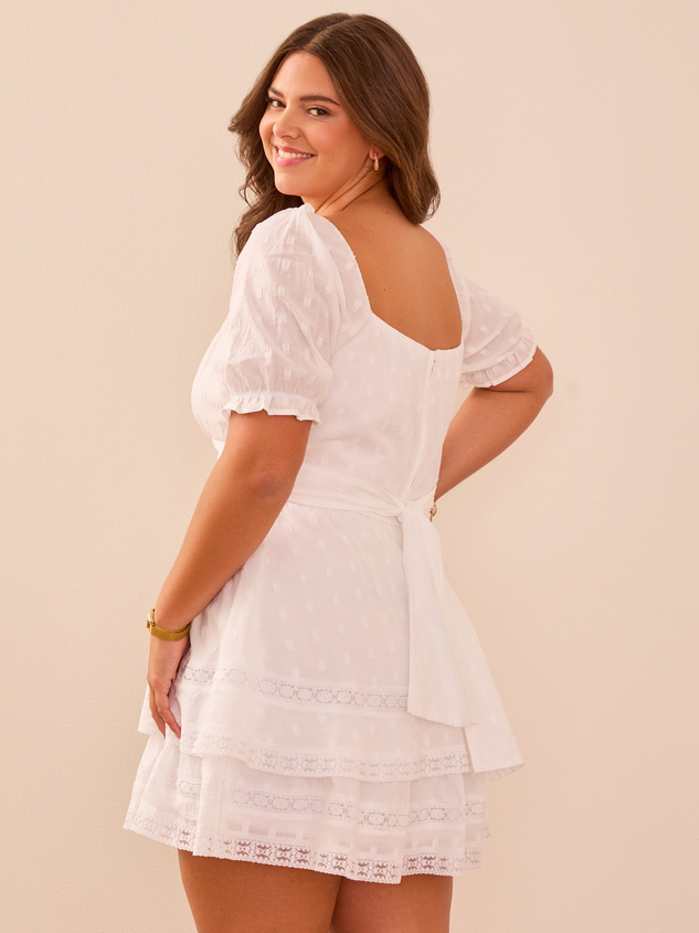 Annalise Tiered Mini Dress Detail 5 - ARULA