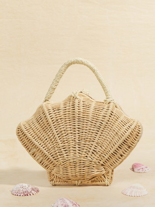 Straw Seashell Handbag Purse - ARULA