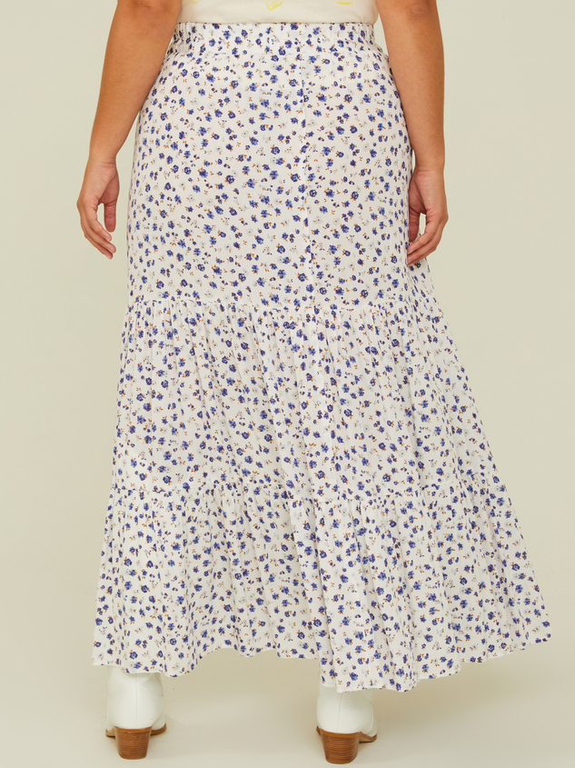 Kelly Floral Maxi Skirt Detail 4 - ARULA