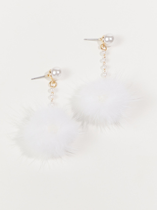 Pom Crystal Dangle Earrings - ARULA
