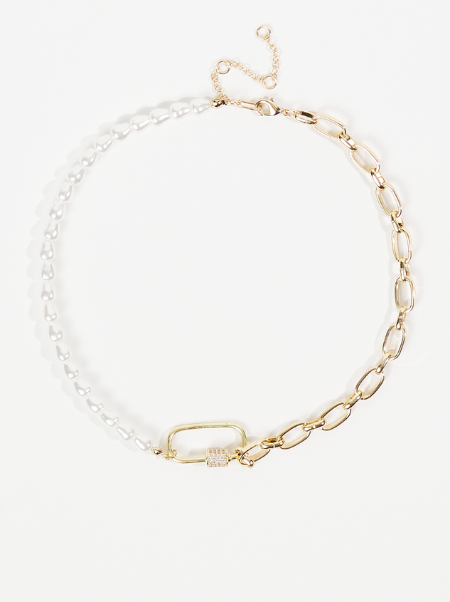 Pearl Paperclip Necklace - ARULA
