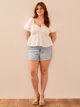 Beryl Poplin Babydoll Top - ARULA