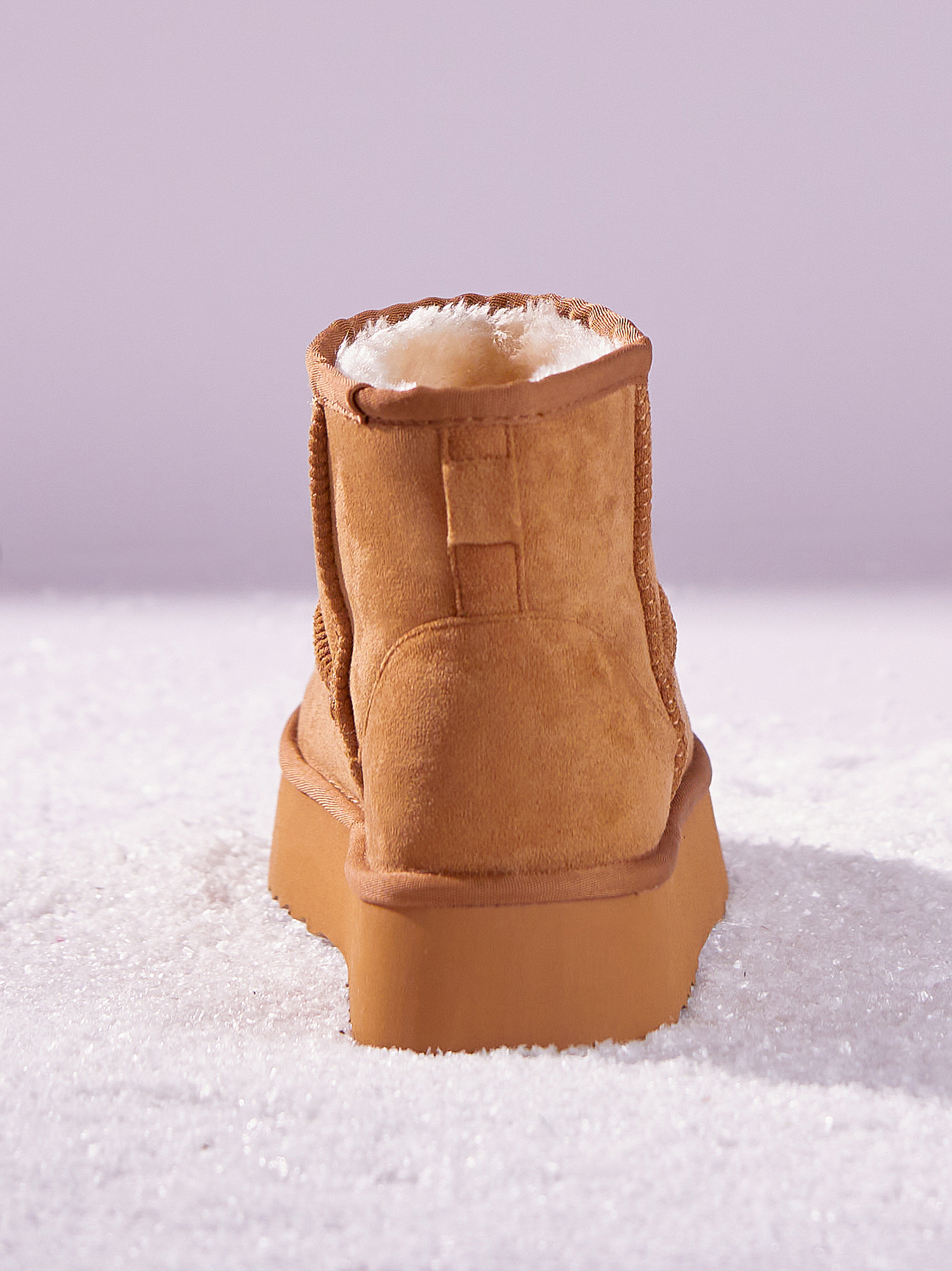Cloud Wide Width Booties in Tan Arula