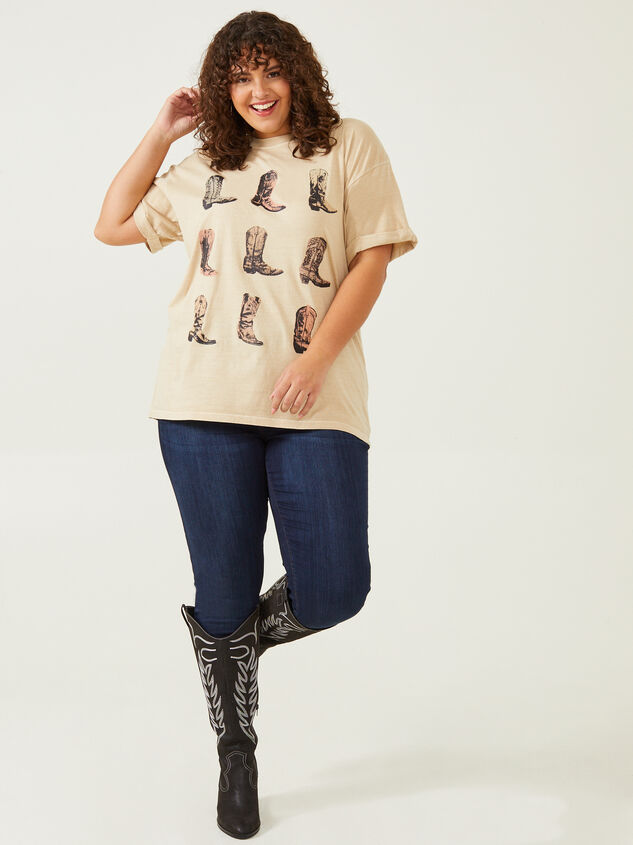 Cowgirl Boot Tee Detail 4 - ARULA