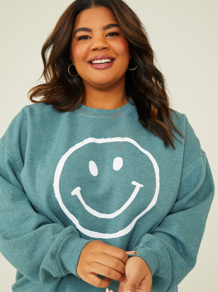 Smiley Oversized Sweatshirt - ARULA