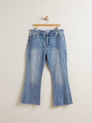 Lindy Raw Hem Flare Jeans - ARULA