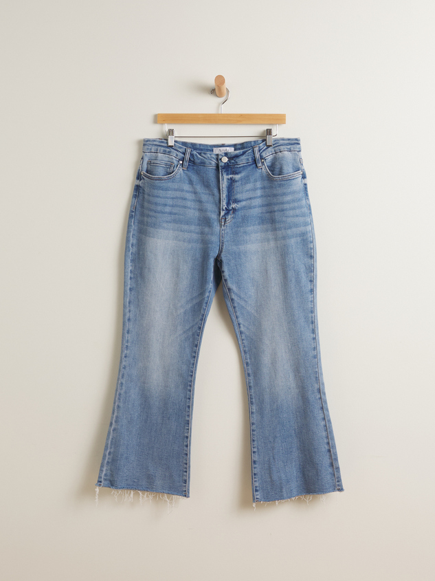 Lindy Raw Hem Flare Jeans - ARULA