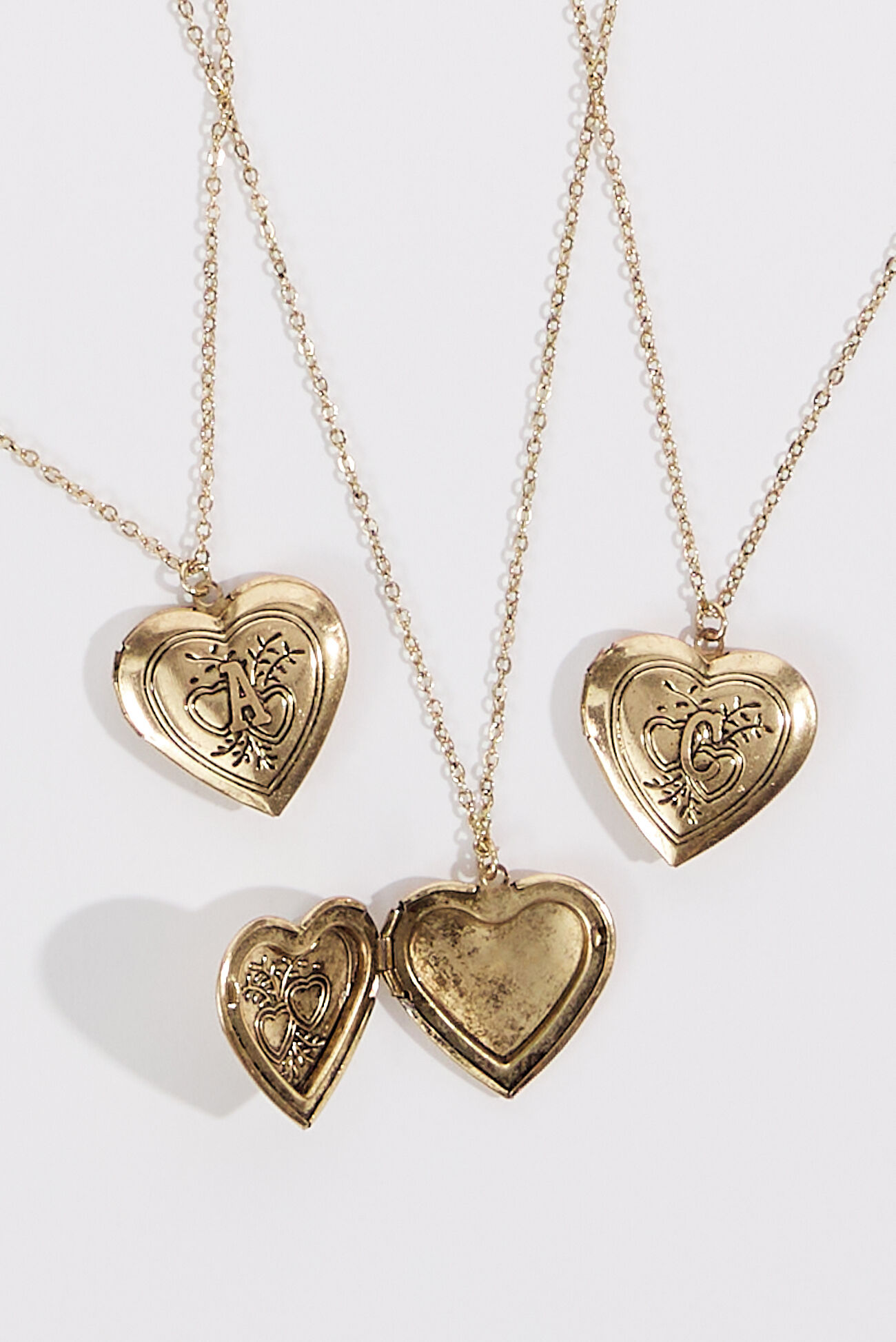 Monogram Heart Locket Necklace ARULA