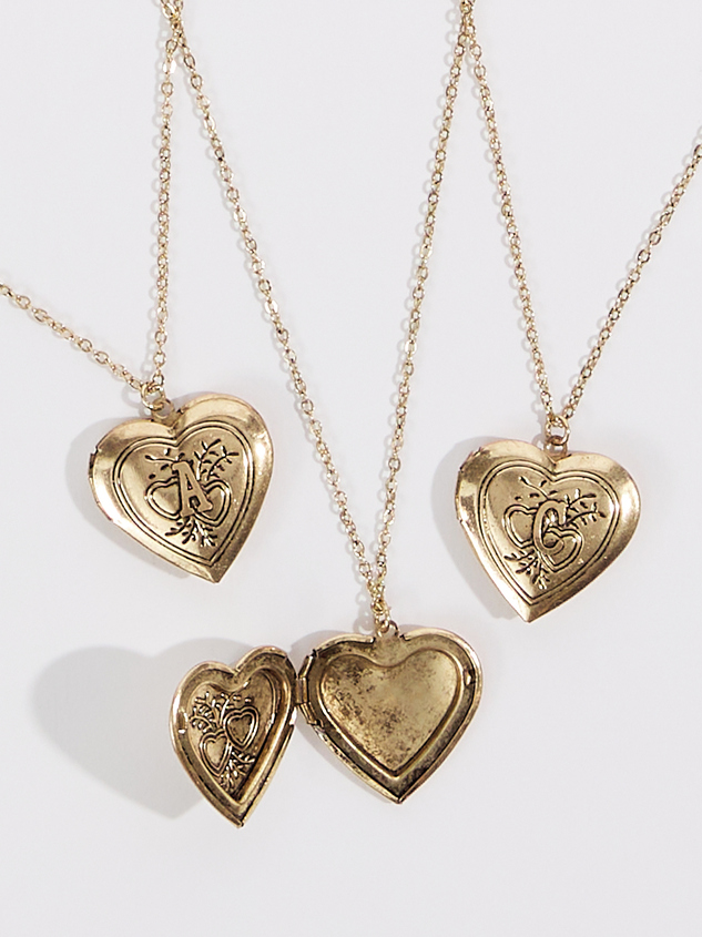 Monogram Heart Locket Necklace - ARULA