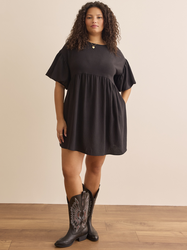 Leah Puff Sleeve Mini Dress Detail 2 - ARULA