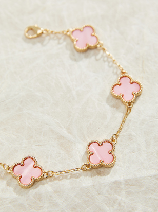 Clover Double Sided Pink Bracelet - ARULA