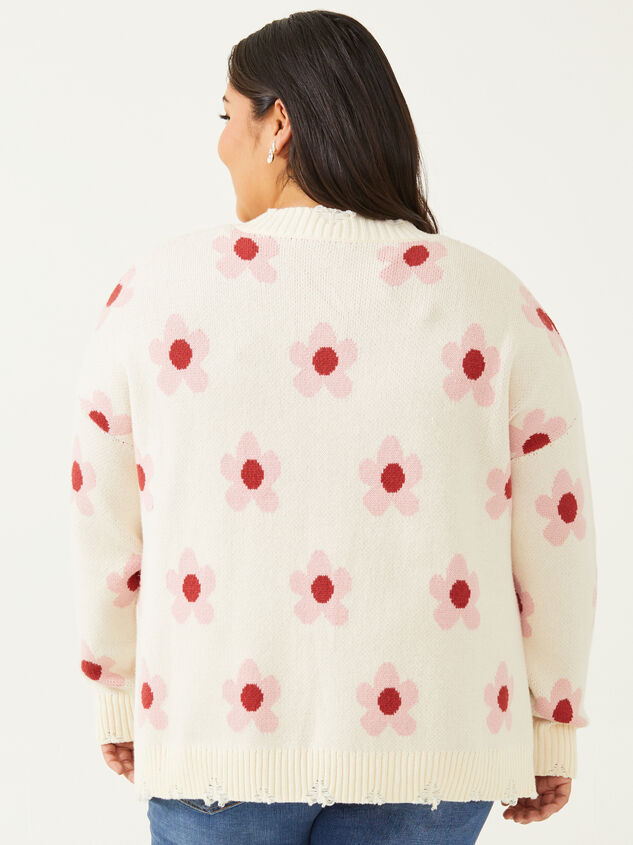 Varsity Flower Sweater Detail 3 - ARULA