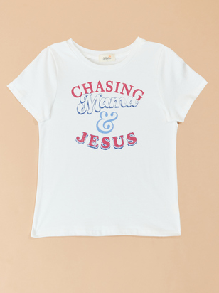 Chasing Mama And Jesus Graphic Tee - ARULA - 