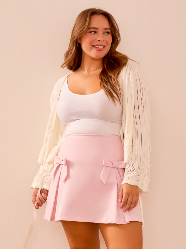 Florence Bow Mini Skort Detail 2 - ARULA