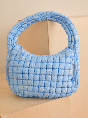 Proficient Floral Quilted Puffer Shoulder Bag - ARULA