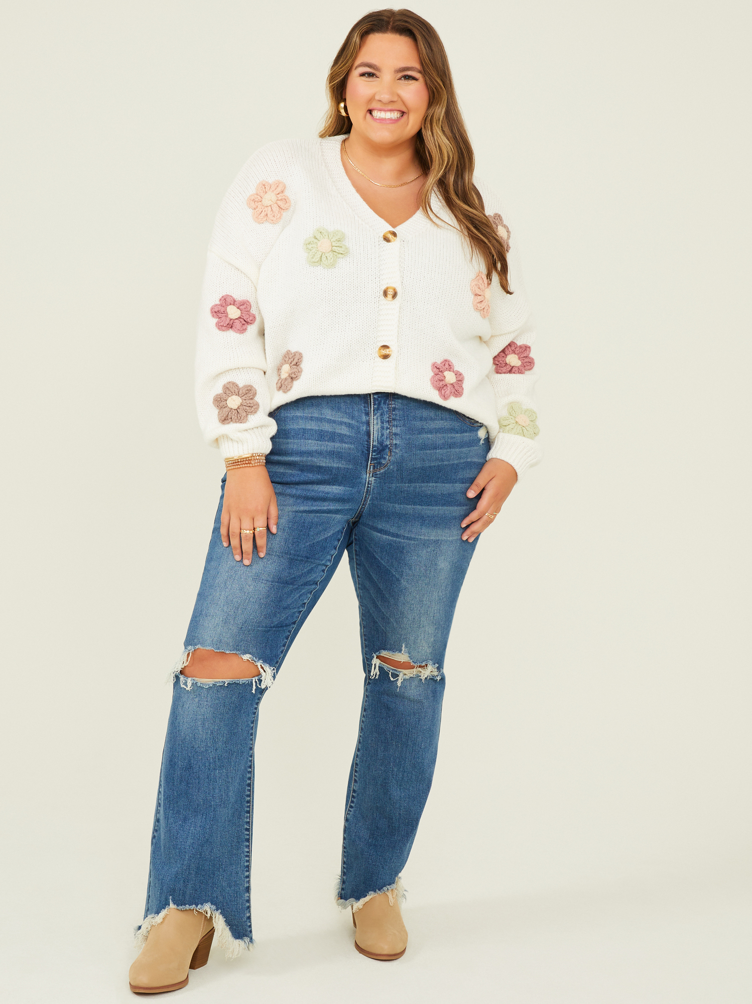 Floral cardigan clearance