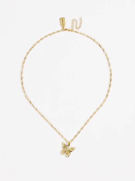 18K Gold Dipped Large 5Butterfly Charm Necklace - ARULA