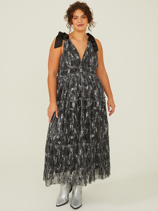 Kate Silver Shine Dress - ARULA