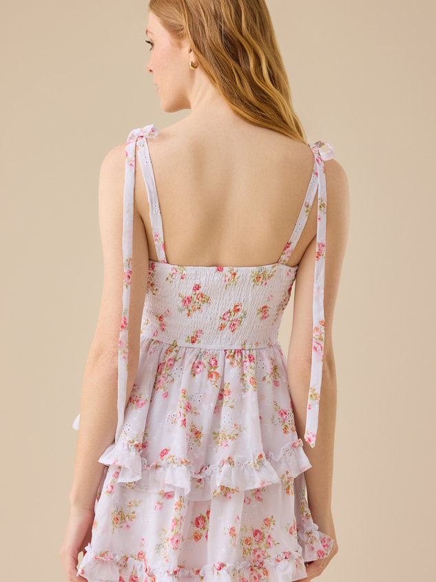 Arley Floral Mini Dress Detail 5 - ARULA