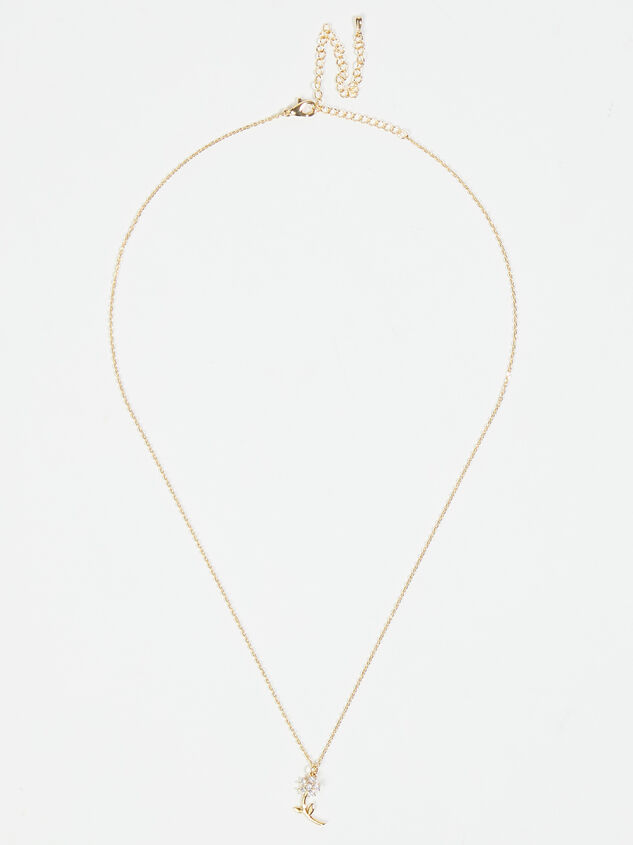 18k Gold Daisy Necklace Detail 2 - ARULA
