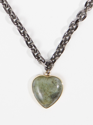 Stone Heart Chain Necklace - ARULA