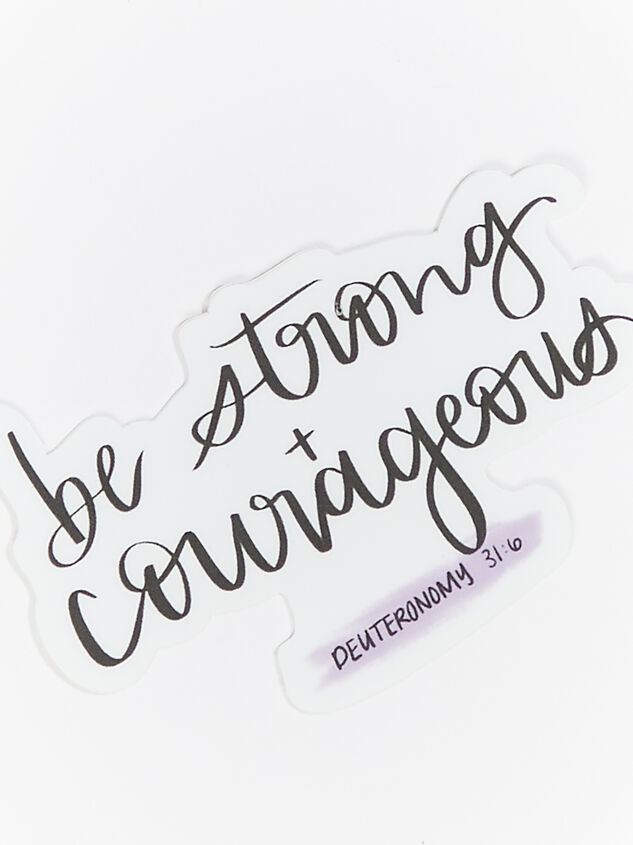 Strong & Courageous Sticker Detail 2 - ARULA