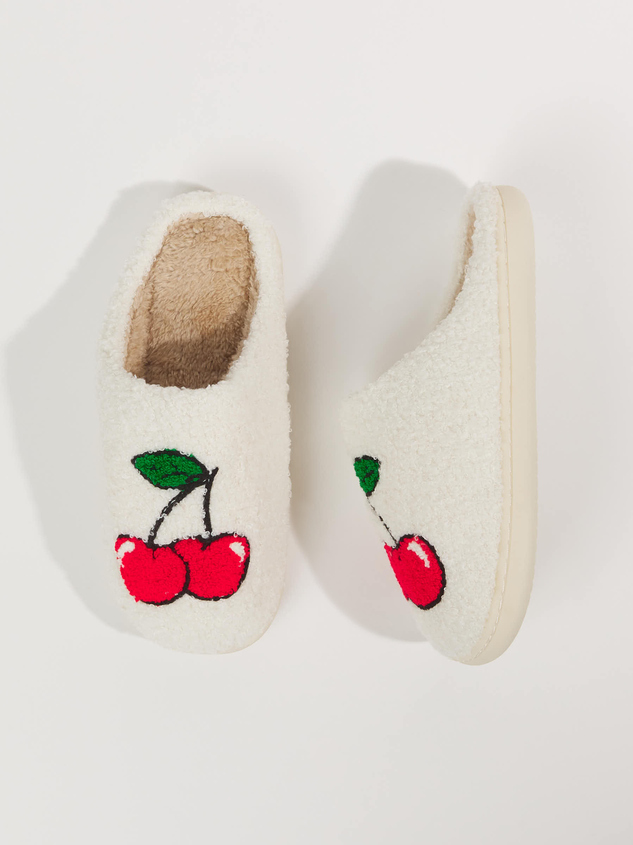 Cherry Slippers Detail 2 - ARULA