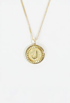 18k Gold Monogram Necklace - J - ARULA