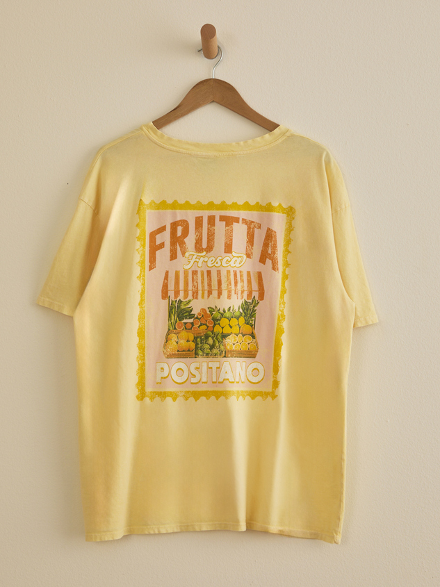 Positano Fruit Stand Oversized Tee Detail 3 - ARULA