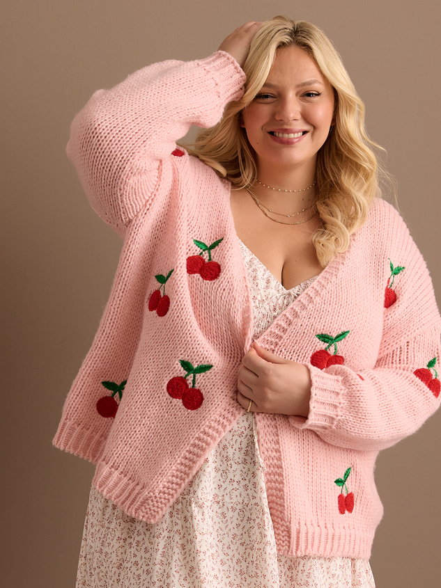 Charley Cheery Cardigan in Pink Arula