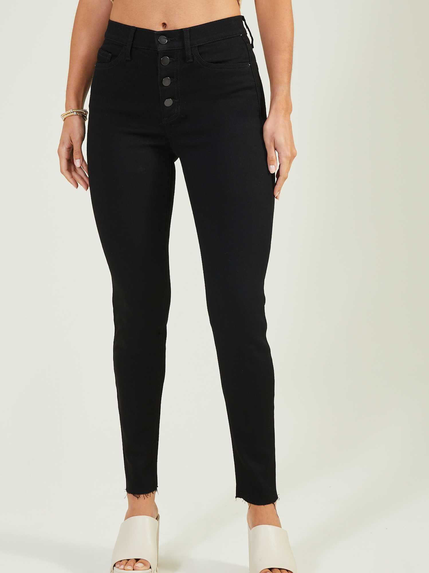 No complicado popurrí tos Katy High Rise Skinny Jeans in Jet Black | A;tar'd State