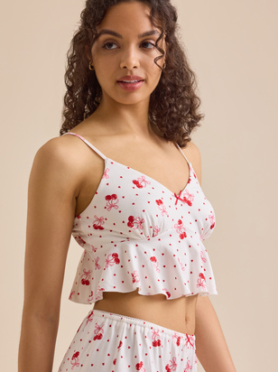 Cherry Bow Lounge Top - ARULA