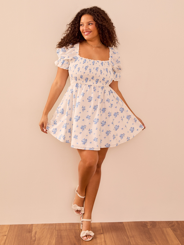 Shannon Floral Clip Dot Dress - ARULA