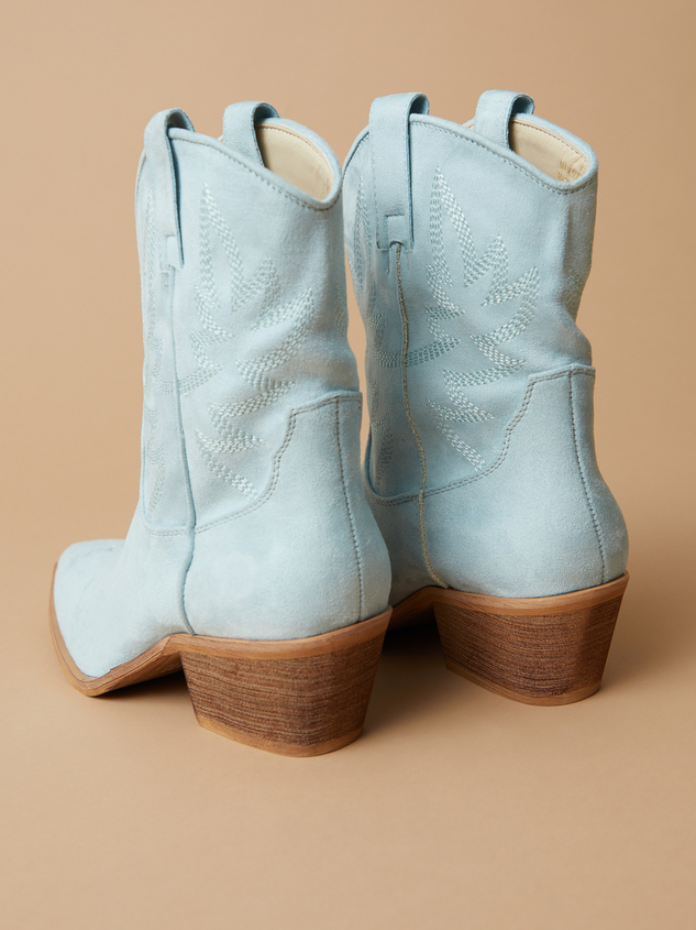 Claire Suede Western Booties Detail 3 - ARULA