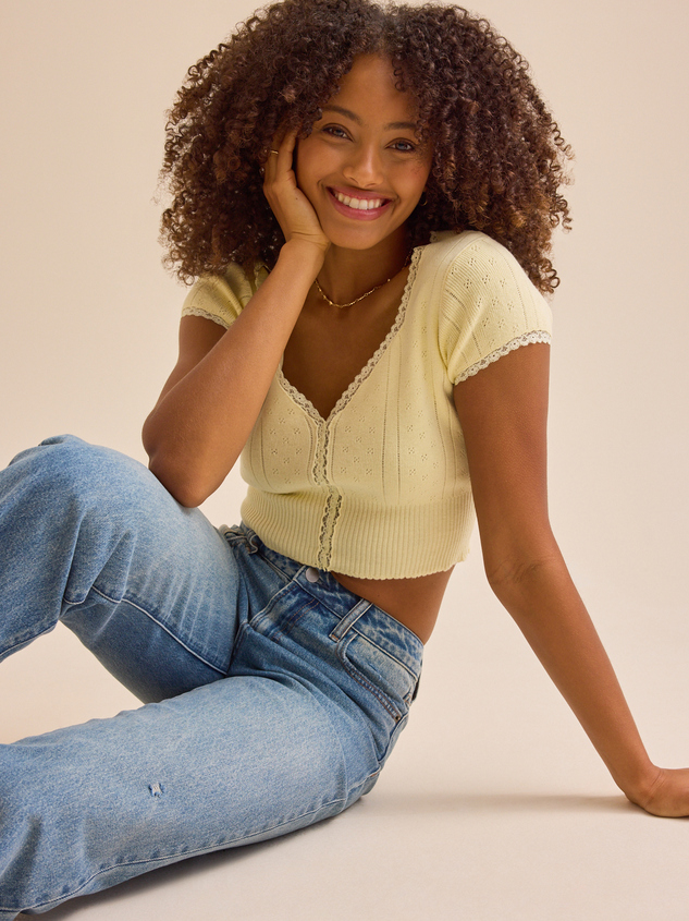 Sidney Pointelle Top Detail 3 - ARULA