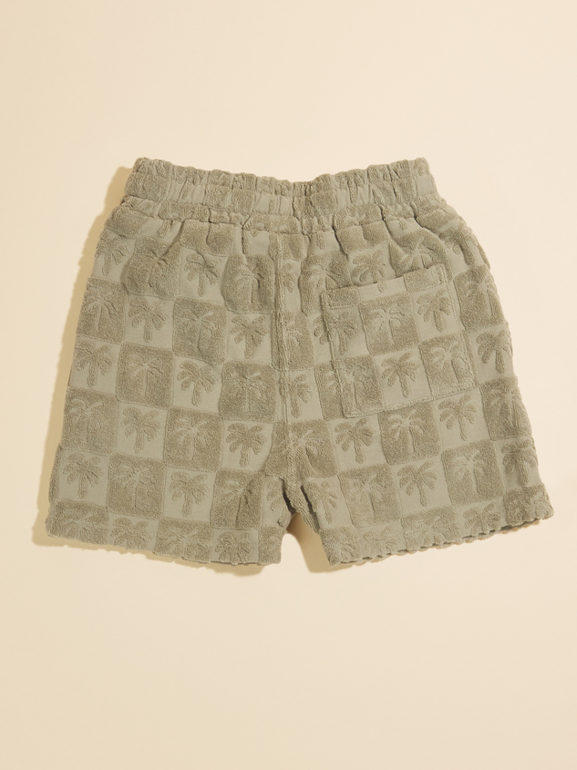 Palm Checkered Shorts by Rylee + Cru Detail 2 - ARULA