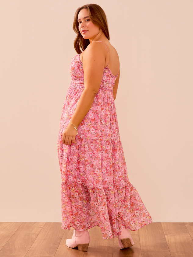 Kezia Floral Maxi Dress Detail 6 - ARULA