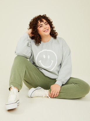 Smiley Oversized Sweatshirt - ARULA