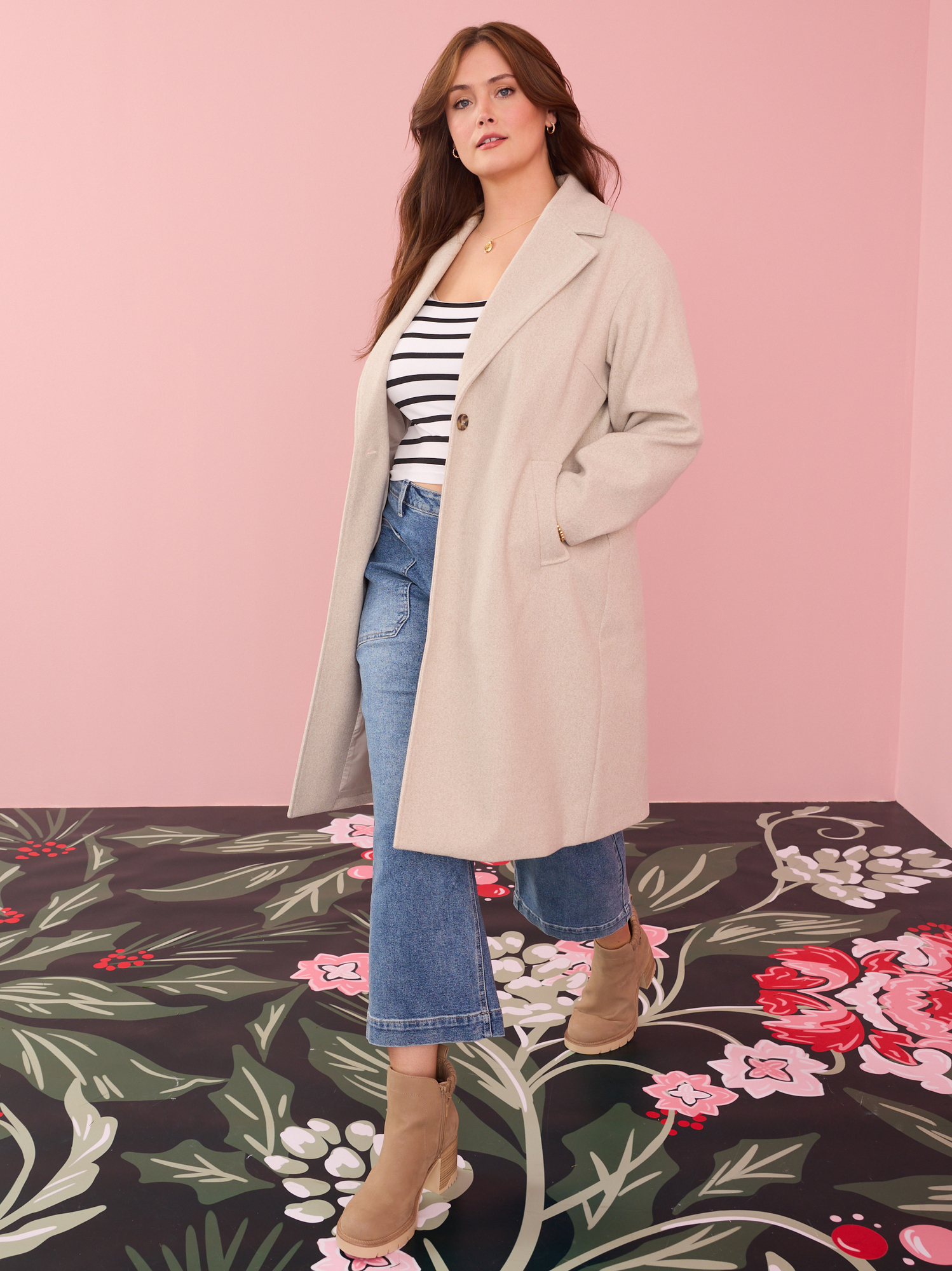Taupe peacoat deals