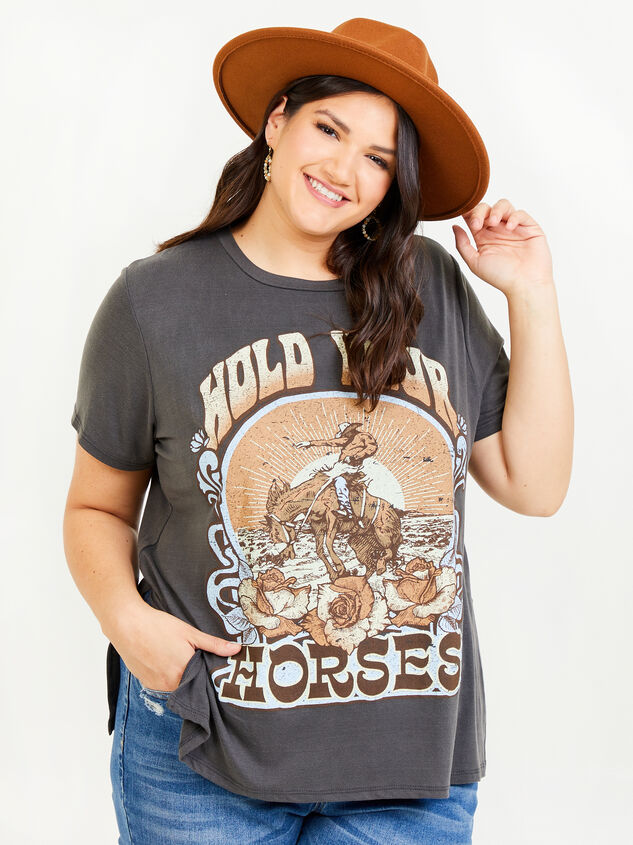 Hold Your Horses Tee Detail 1 - ARULA