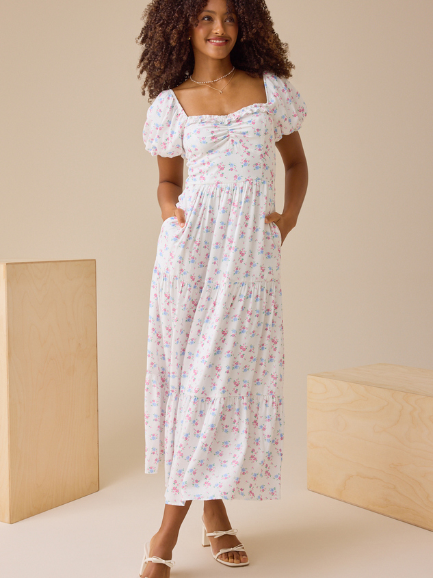 Jessy Puff Sleeve Maxi Dress - ARULA