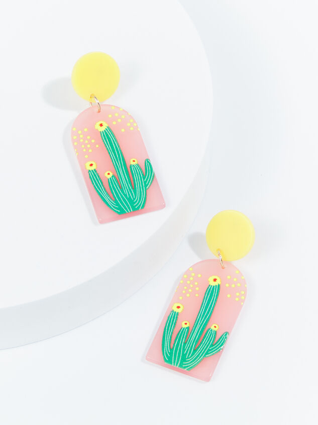 Pink Cactus Earrings - ARULA