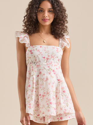 Virginia Flutter Sleeve Romper - ARULA - 