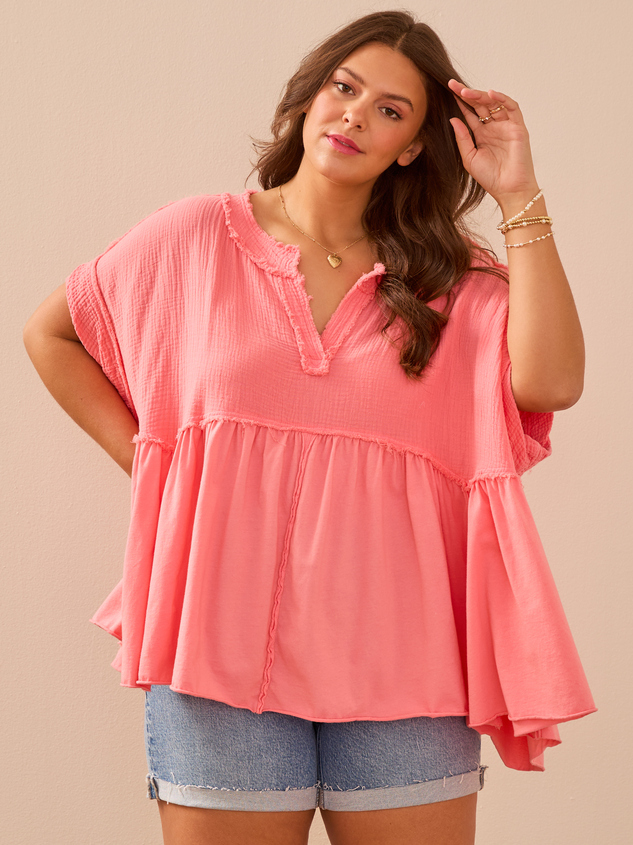 Evie Roll Cuff Denim Shorts Detail 6 - ARULA
