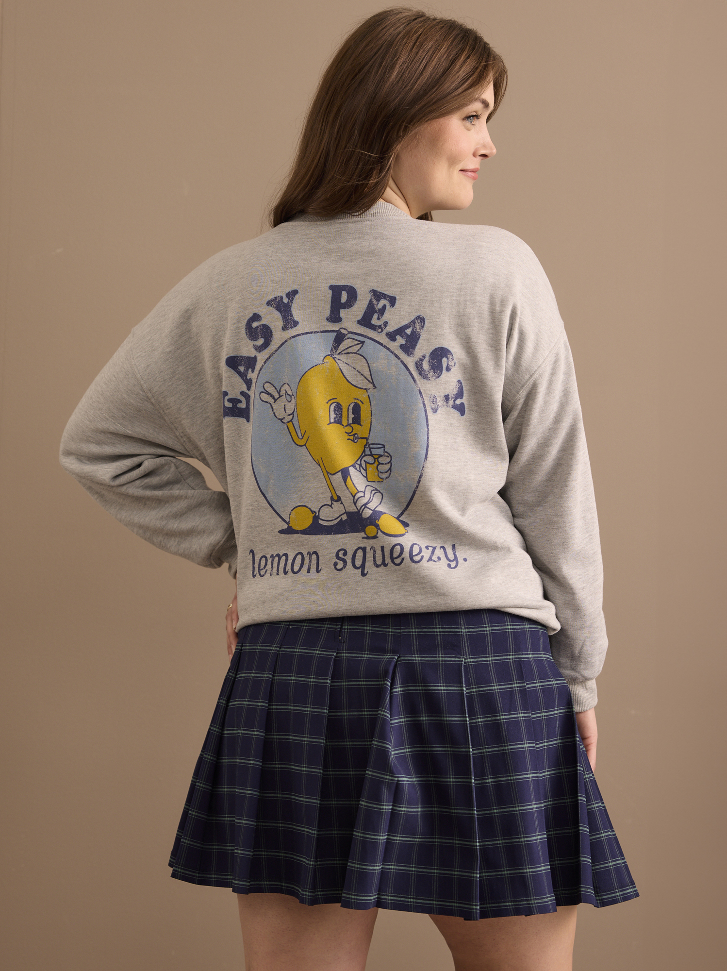 Easy Peasy Lemon Squeezy Sweatshirt in Grey Arula
